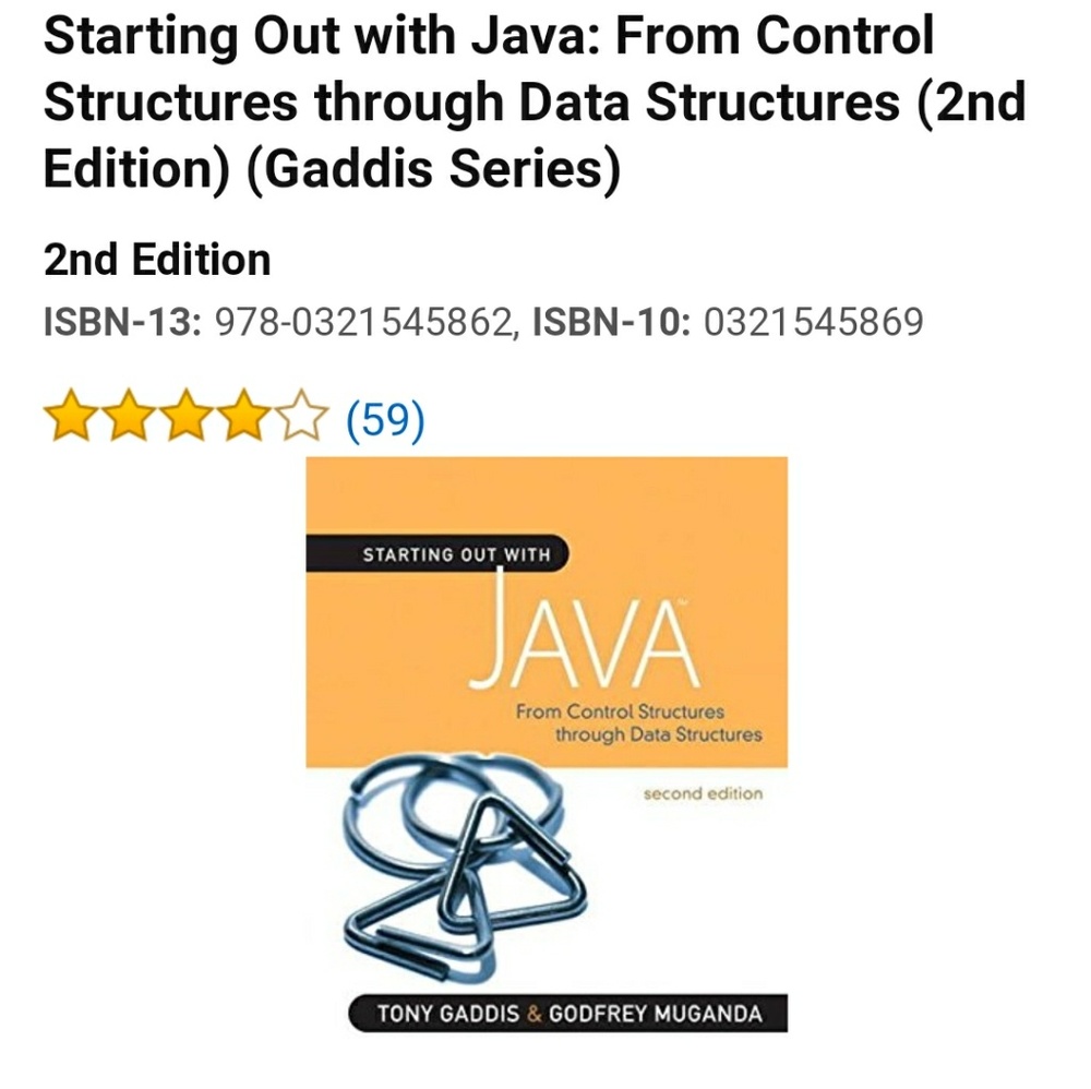 COPY 🇺🇦 Programming Tony Gaddis Starting Out with Java 2nd edition
